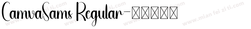 CamvaSams Regular字体转换